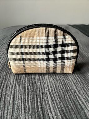 BEIS Small Plaid Zip Cosmetic Pouch